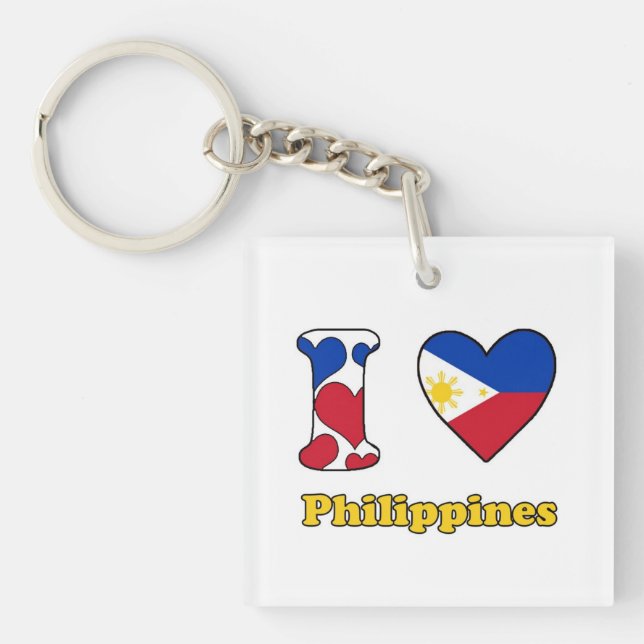 I love Philippines Keychain (Front)