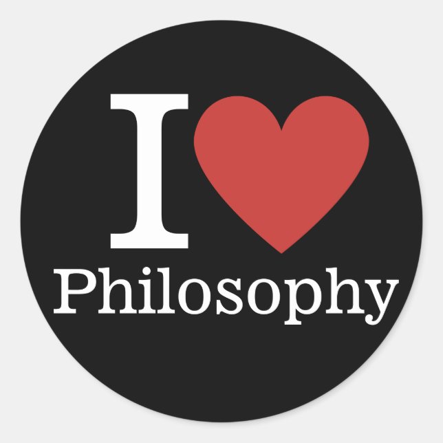 I ❤️ Love Philosophy for Students/Faculty Classic Round Sticker (Front)