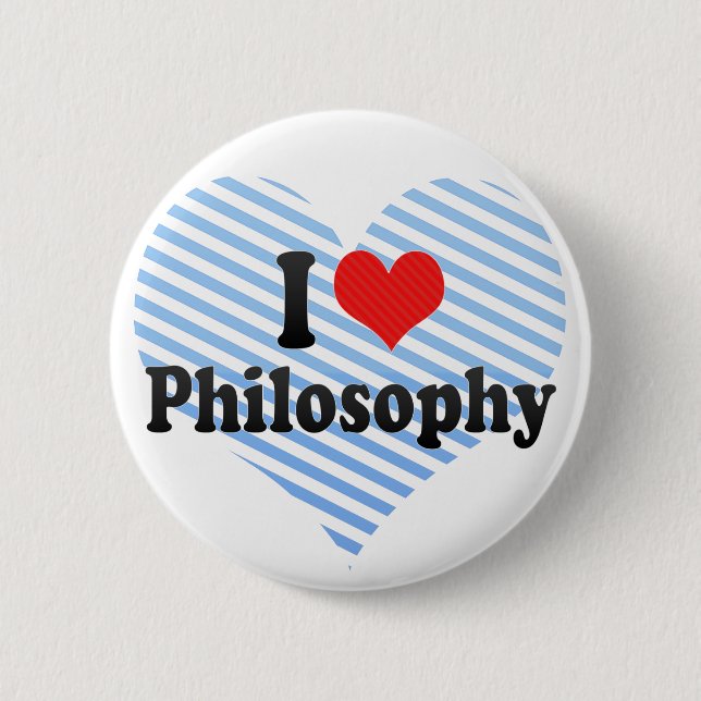 I Love Philosophy Pinback Button (Front)