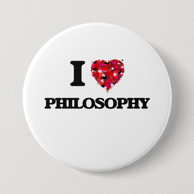 I Love Philosophy Pinback Button (Front)
