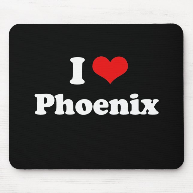 I Love Phoenix Tshirt White Tshirt Mouse Pad (Front)