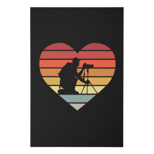 I Love Photographing Vintage Heart Faux Canvas Print