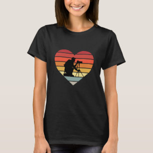 I Love Photographing Vintage Heart T-Shirt