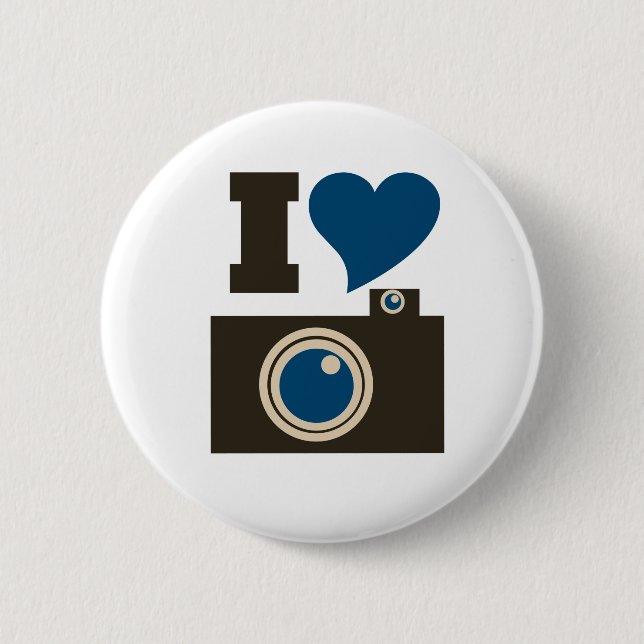 I Love Photography for Women Button (Front)