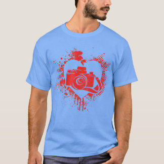 I Love Photography Funny Photographer Camera Valen T-Shirt