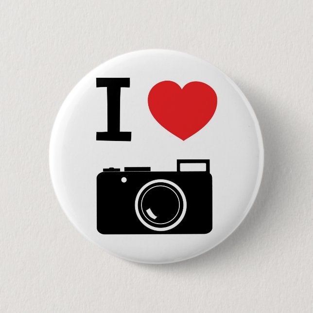 I love photography pinback button (Front)