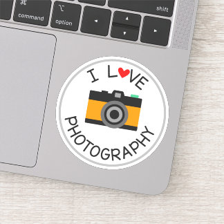 I Love Photography School Die Cut Sticker Decal
