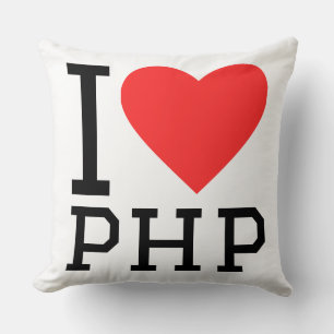 I love php  throw pillow