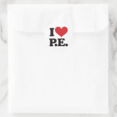 I Love Physical Education! Classic Round Sticker (Bag)