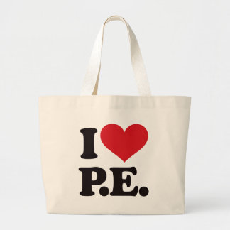 I Love Physical Education! Large Tote Bag
