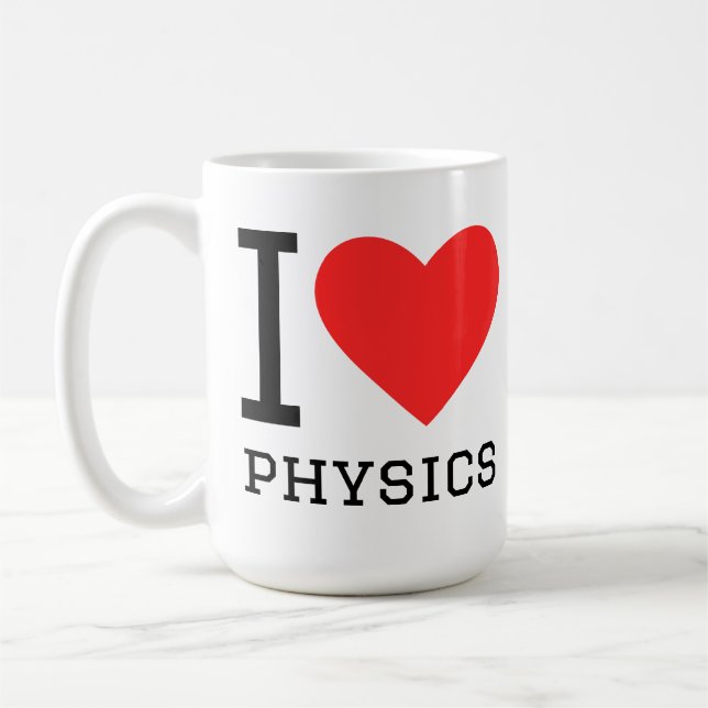 I love physics  coffee mug (Left)