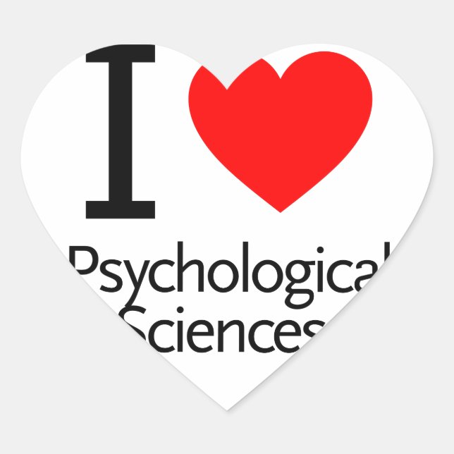 I Love Physiological Sciences Heart Sticker (Front)