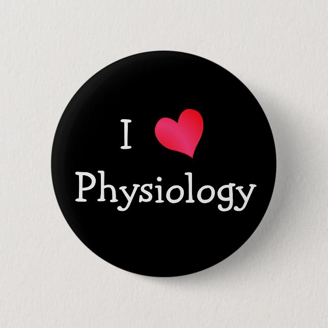 I Love Physiology Pinback Button (Front)