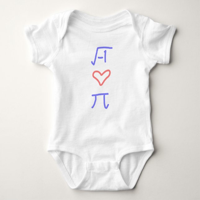I love pi baby bodysuit (Front)
