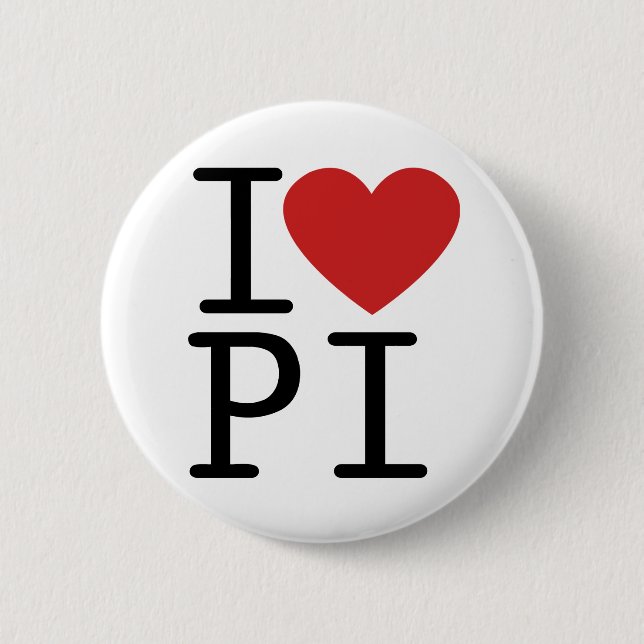 I LOVE PI BUTTON (Front)