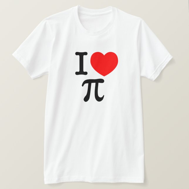 I Love Pi T-Shirt (Design Front)