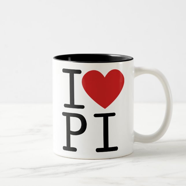 I LOVE PI Two-Tone COFFEE MUG (Right)