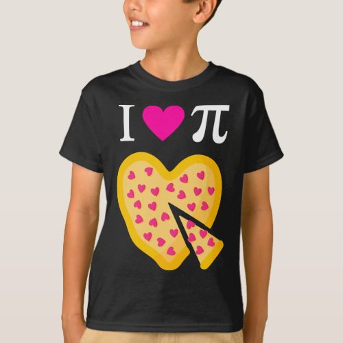 I Love Pi Valentines Pizza Heart Math Teacher T_Shirt