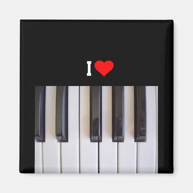 I Love Piano, colorful popular design Magnet (Front)