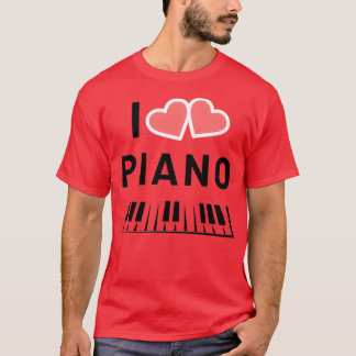 I love piano music  (3)  T-Shirt
