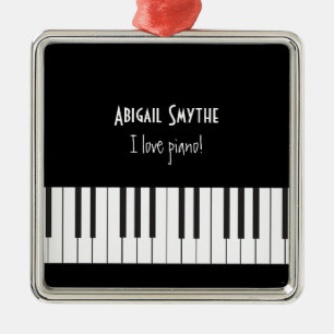 I love Piano Ornament