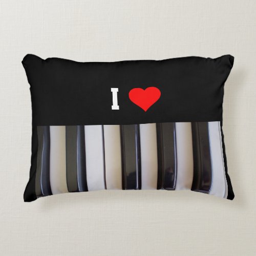 I Love Piano popular design Accent Pillow