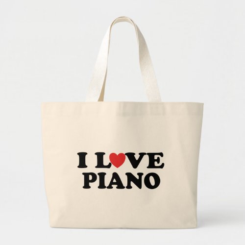 I Love Piano Tote Bag