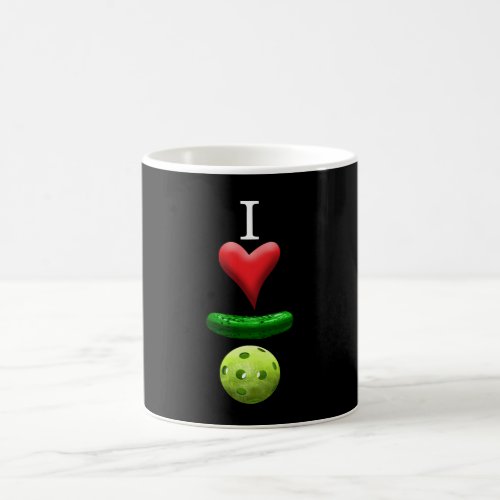 I Love Pickleball _ Black _ Coffee Mug