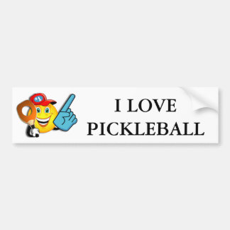 I Love Pickleball Bumper Sticker