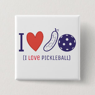 I Love Pickleball Button