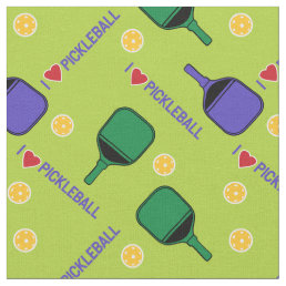I love pickleball fresh green custom size fabric