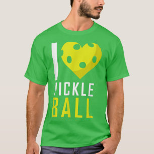 I Love Pickleball , Funny Heart Retirement Gift T-Shirt