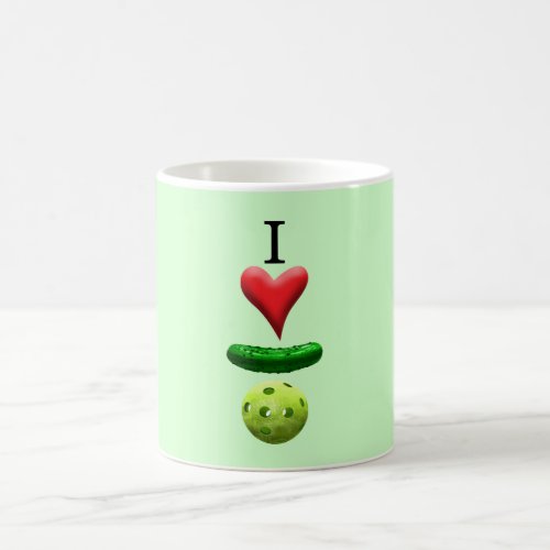 I Love Pickleball _ Green _ Coffee Mug