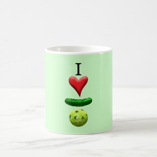 I Love Pickleball - Green - Coffee Mug (Center)