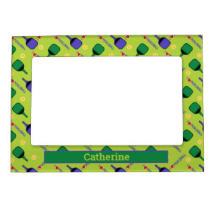 I love Pickleball green custom text Magnetic Frame