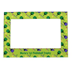 I love Pickleball green  custom text  Magnetic Frame