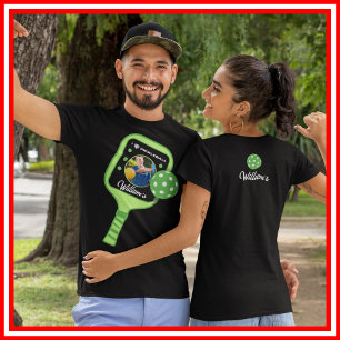 I Love Pickleball Green Paddle Cute Sports PHOTO Tri-Blend Shirt