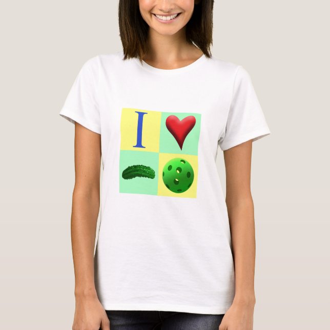I Love Pickleball - Green - T-Shirt (Front)