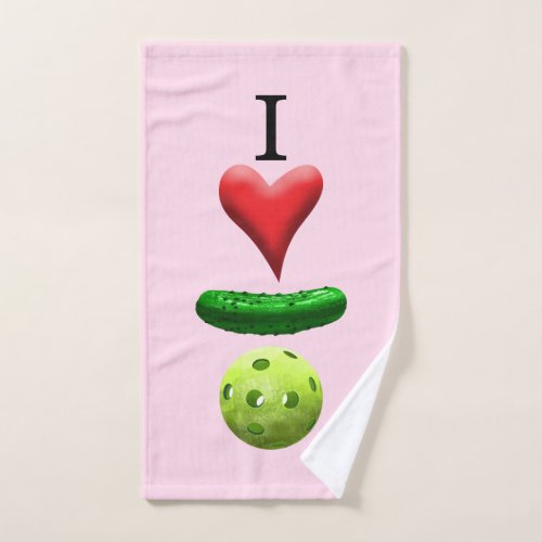 I Love Pickleball Logo _ Pink _ Sweat Towel