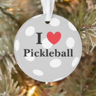 "I Love Pickleball" Ornament