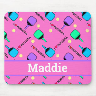 I love Pickleball pink Mouse Pad