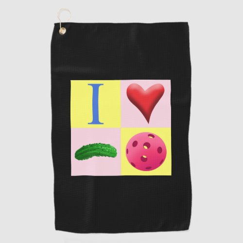 I Love Pickleball Pink Sweat Towel I Love Pickleball Pink Sweat Towel