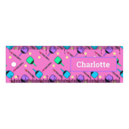 I love Pickleball pink with name 6 inch  Ruler