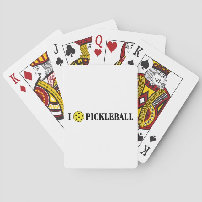 I Love Pickleball Poker Cards (Back)
