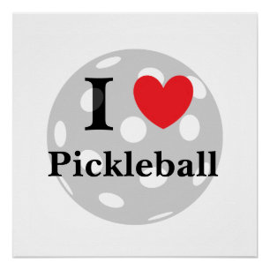 "I Love Pickleball" Poster