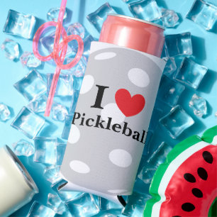 "I Love Pickleball"  Seltzer Can Cooler