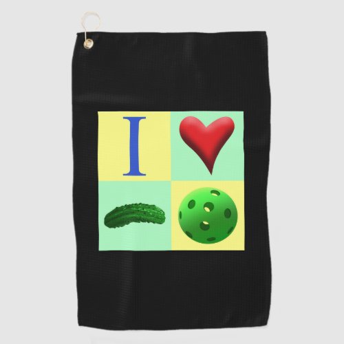 I Love Pickleball Sweat Towel