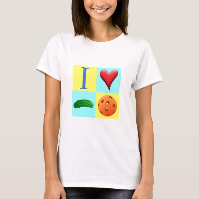 I Love Pickleball T-Shirt (Front)