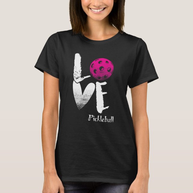 I Love Pickleball T-shirt Funny Pickle Ball (Front)