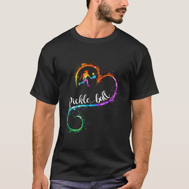 I Love Pickleball Watercolors  Pickleball Girl Pla T-Shirt (Front)